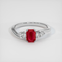 0.83 Ct. Ruby Ring, Platinum 950 1