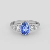 2.02 Ct. Blue Sapphire Ring, Platinum 950 1