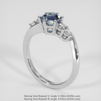 1.14 Ct. Bi Color Sapphire Ring, Platinum 950 2