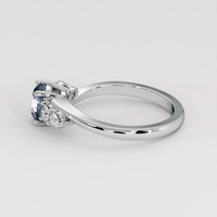 1.31 Ct. Greyish Blue Sapphire Ring, Platinum 950 4