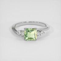 2.18 Ct. Green Sapphire Ring, Platinum 950 1