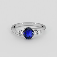 2.11 Ct. Blue Sapphire Ring, Platinum 950 1