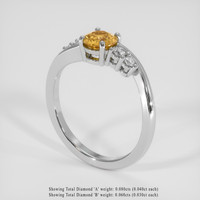 0.82 Ct. Bi Color Sapphire Ring, Platinum 950 2