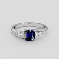 1.19 Ct. Blue Sapphire Ring, Platinum 950 1