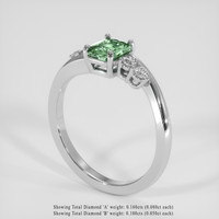 1.32 Ct. Green Sapphire Ring, Platinum 950 2