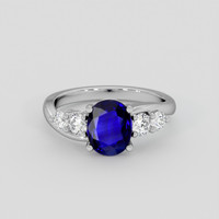 2.21 Ct. Blue Sapphire Ring, Platinum 950 1