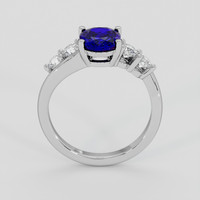 2.21 Ct. Blue Sapphire Ring, Platinum 950 3
