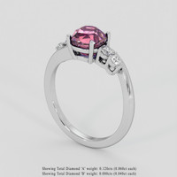 2.04 Ct. Purple Sapphire Ring, Platinum 950 2