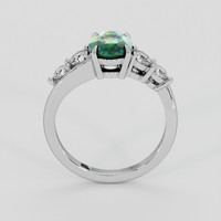 1.52 Ct. Bluish Green Sapphire Ring, Platinum 950 3
