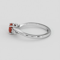 0.87 Ct. Padparadscha Sapphire Ring, Platinum 950 4