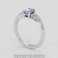 1.03 Ct. Pinkish Purple Sapphire Ring, Platinum 950 2