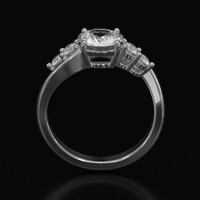 1.38 Ct. White Sapphire Ring, Platinum 950 3