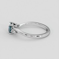 0.72 Ct. Greenish Blue Sapphire Ring, Platinum 950 4