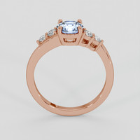 0.98 Ct. Blue Sapphire Ring, 14K Rose Gold 3
