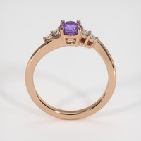 0.60 Ct. Purple Sapphire Ring, 14K Rose Gold 3
