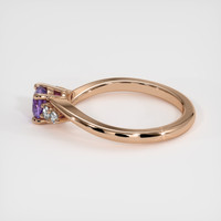 0.60 Ct. Purple Sapphire Ring, 14K Rose Gold 4