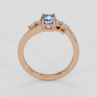 1.24 Ct. Blue Sapphire Ring, 14K Rose Gold 3