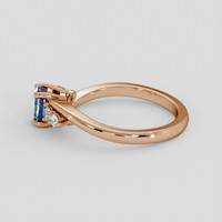 1.24 Ct. Blue Sapphire Ring, 14K Rose Gold 4