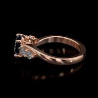 1.58 Ct. White Sapphire Ring, 14K Rose Gold 4