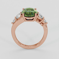 4.95 Ct. Green Sapphire Ring, 14K Rose Gold 3