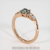 0.76 Ct. Sapphire Ring, 14K Rose Gold 2