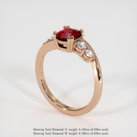 1.06 Ct. Ruby Ring, 18K Rose Gold 2