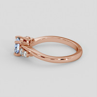 0.98 Ct. Blue Sapphire Ring, 18K Rose Gold 4