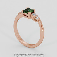 1.00 Ct. Green Sapphire Ring, 18K Rose Gold 2