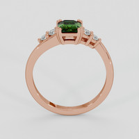 1.00 Ct. Green Sapphire Ring, 18K Rose Gold 3