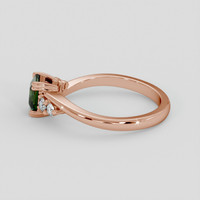 1.00 Ct. Green Sapphire Ring, 18K Rose Gold 4