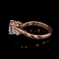 1.38 Ct. White Sapphire Ring, 18K Rose Gold 4