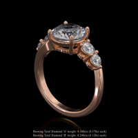 2.91 Ct. Sapphire Ring, 18K Rose Gold 2