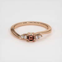 0.29 Ct. Pinkish Brown Sapphire Ring, 18K Rose Gold 1