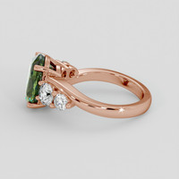 4.95 Ct. Green Sapphire Ring, 18K Rose Gold 4
