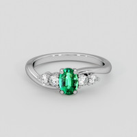 0.44 Ct. Emerald Ring, Silver 1