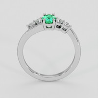 0.44 Ct. Emerald Ring, Silver 3