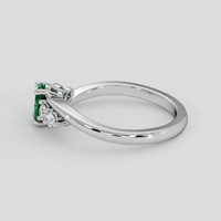 0.44 Ct. Emerald Ring, Silver 4