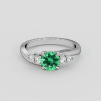0.53 Ct. Emerald Ring, Silver 1