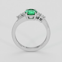 0.53 Ct. Emerald Ring, Silver 3