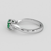 0.53 Ct. Emerald Ring, Silver 4