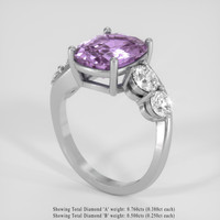 3.48 Ct. Bi Color Ametrine Ring, Silver 2