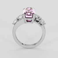 6.48 Ct. Pink Kunzite Ring, Silver 3