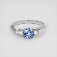0.88 Ct. Blue Sapphire Ring, Silver 1