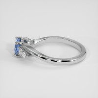 0.88 Ct. Blue Sapphire Ring, Silver 4