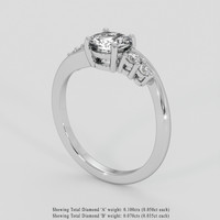 1.02 Ct. White Sapphire Ring, Silver 2