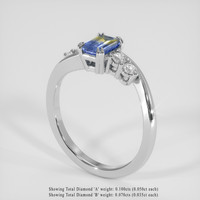 0.79 Ct. Bi Color Sapphire Ring, Silver 2