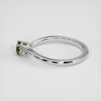 0.34 Ct. Bluish Green Sapphire Ring, Silver 4