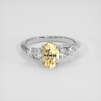 2.20 Ct. Yellow Sapphire Ring, Silver 1