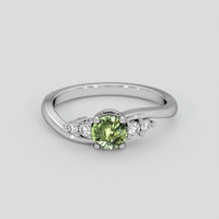 0.66 Ct. Green Sapphire Ring, Silver 1