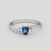 0.54 Ct. Blue Sapphire Ring, Silver 1